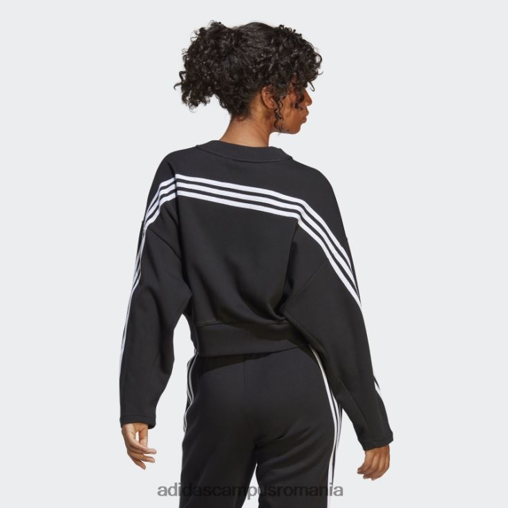 adidas campus romania future icons hanorac cu 3 dungi negru fierbinte femei negru J266N22564