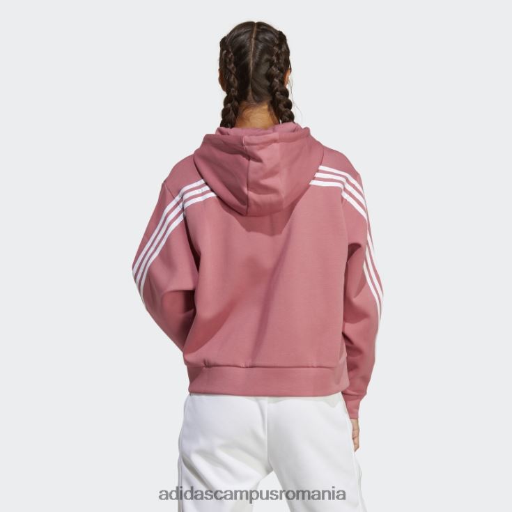 adidas campus romania future icons hanorac cu fermoar complet, cu 3 dungi, roz femei roz J266N29115