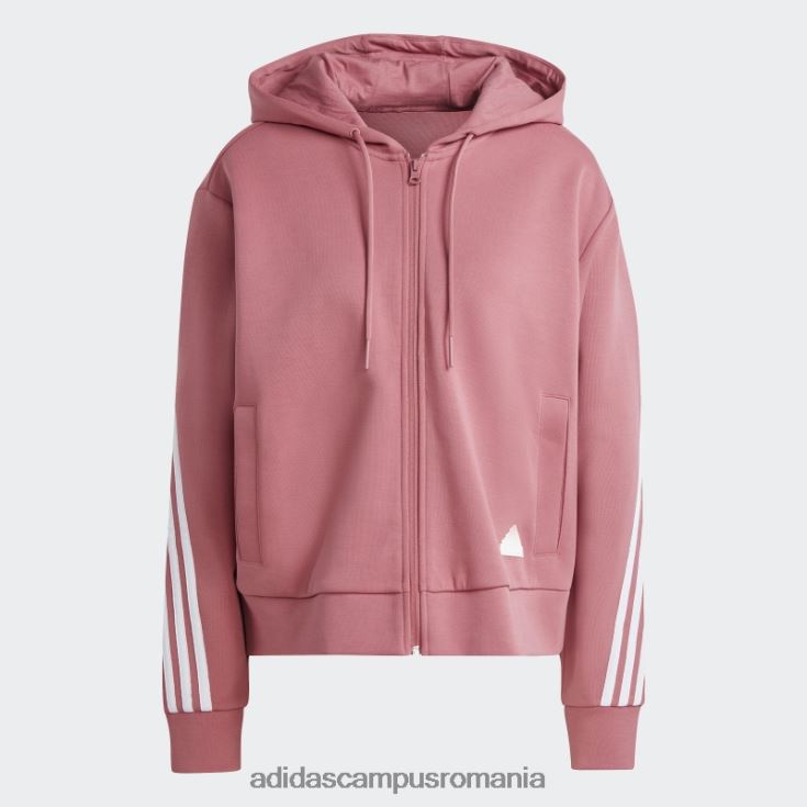 adidas campus romania future icons hanorac cu fermoar complet, cu 3 dungi, roz femei roz J266N29115