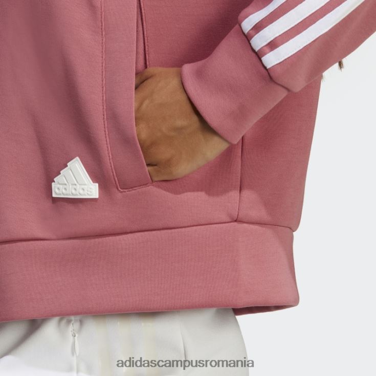 adidas campus romania future icons hanorac cu fermoar complet, cu 3 dungi, roz femei roz J266N29115