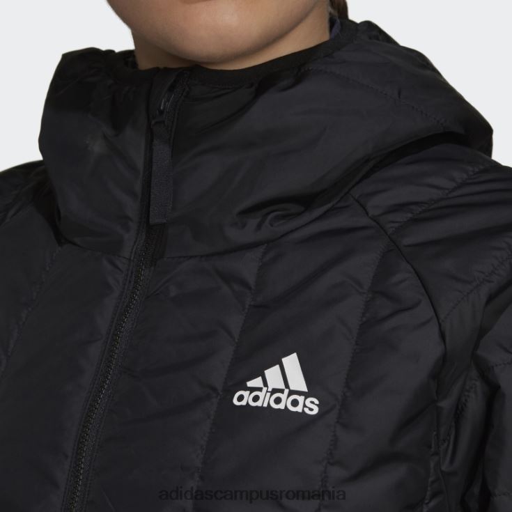 adidas campus romania geacă lejeră cu glugă itavic 3 dungi neagră femei negru J266N216699