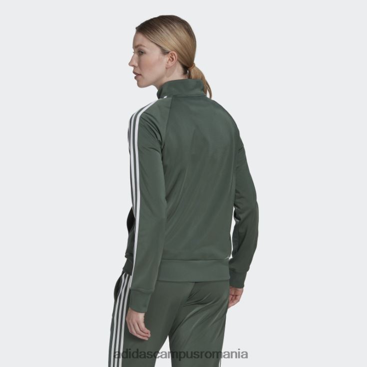 adidas campus romania green oxide primegreen essentials jachetă de sport subțire cu 3 dungi femei oxid verde/alb J266N210145