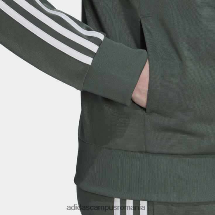 adidas campus romania green oxide primegreen essentials jachetă de sport subțire cu 3 dungi femei oxid verde/alb J266N210145