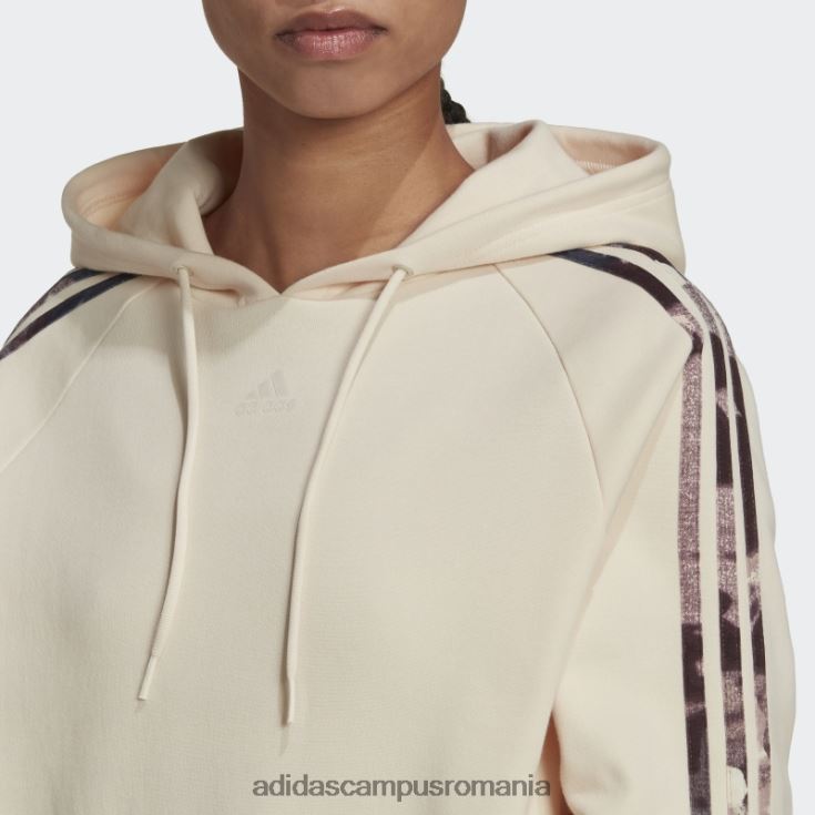 adidas campus romania hanorac adidas cu imprimeu cu nuanță ecru femei tentă ecru/multicolor/violet J266N210833