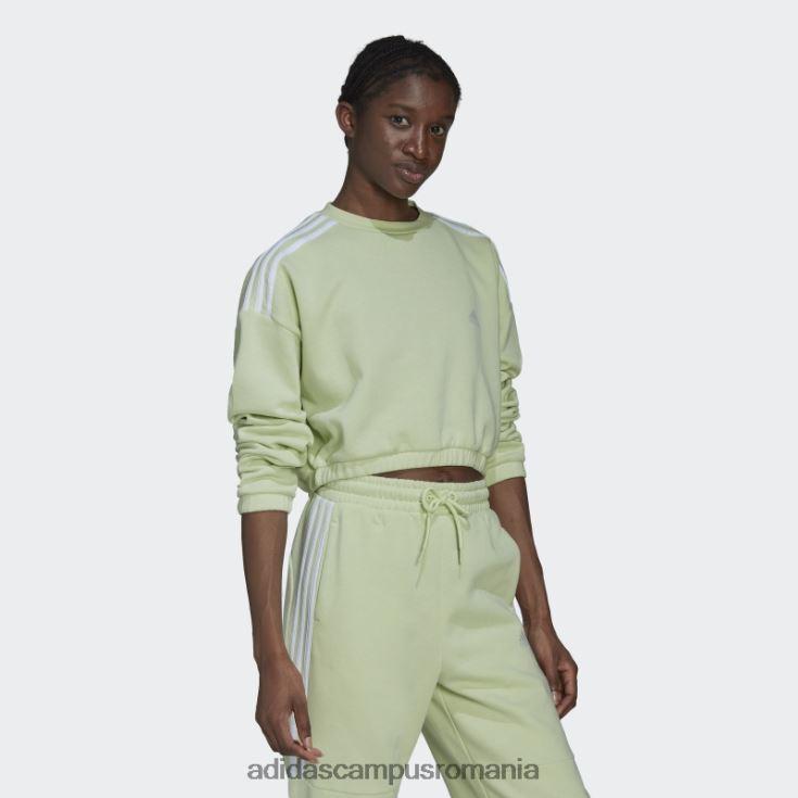 adidas campus romania hanorac crop crew lime hyperglam femei lămâie verde J266N23161