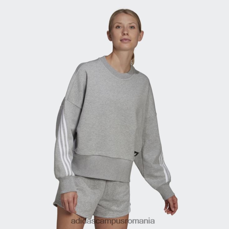 adidas campus romania hanorac cu 3 dungi gri mediu future icons femei gri mediu J266N210294