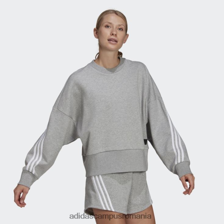 adidas campus romania hanorac cu 3 dungi gri mediu future icons femei gri mediu J266N210294