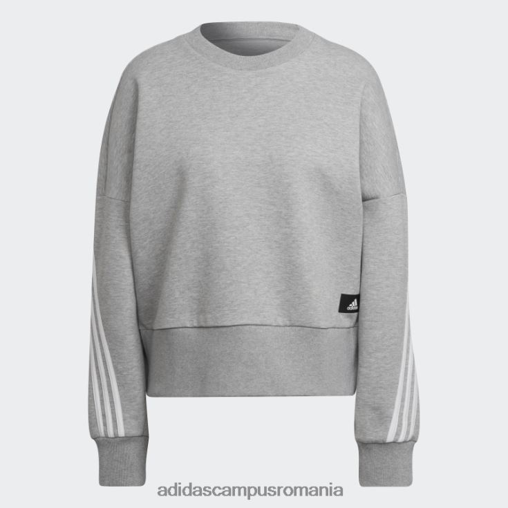 adidas campus romania hanorac cu 3 dungi gri mediu future icons femei gri mediu J266N210294