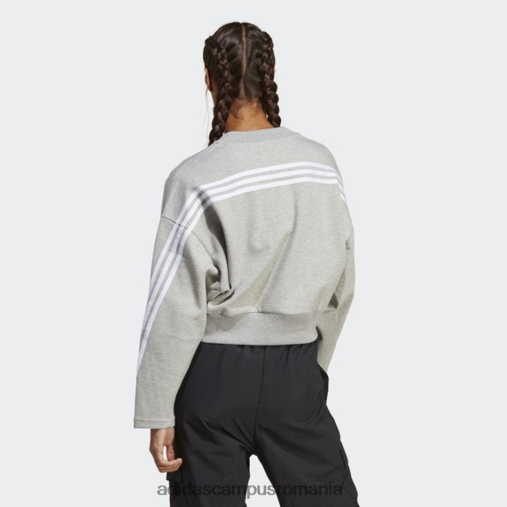 adidas campus romania hanorac cu 3 dungi gri mediu future icons femei gri mediu J266N28999