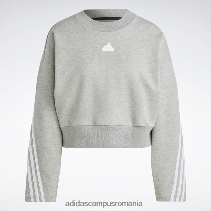 adidas campus romania hanorac cu 3 dungi gri mediu future icons femei gri mediu J266N28999