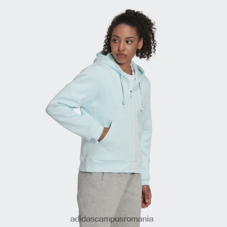 adidas campus romania hanorac cu fermoar complet din fleece all szn albastru adidas femei albastru J266N210554