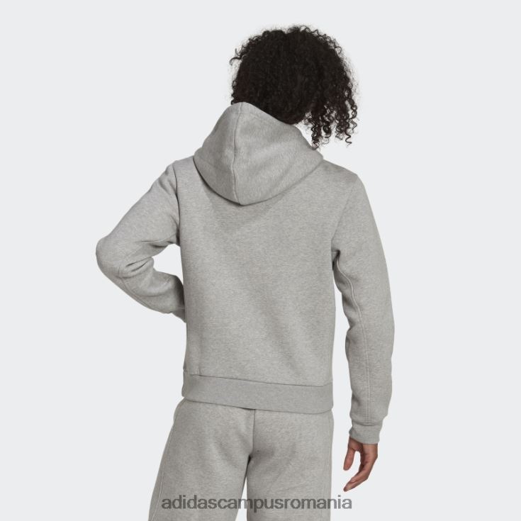 adidas campus romania hanorac cu fermoar complet din fleece all szn gri mediu femei gri mediu J266N217221