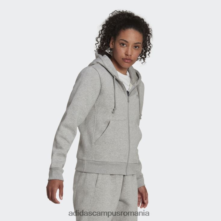 adidas campus romania hanorac cu fermoar complet din fleece all szn gri mediu femei gri mediu J266N217221