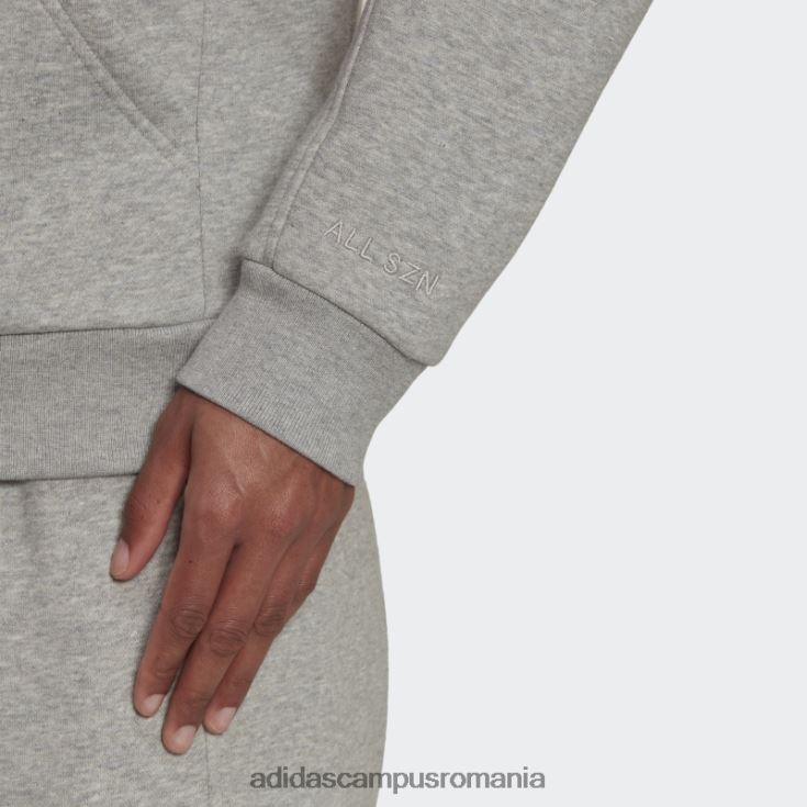 adidas campus romania hanorac cu fermoar complet din fleece all szn gri mediu femei gri mediu J266N217221