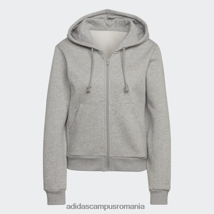 adidas campus romania hanorac cu fermoar complet din fleece gri mediu all szn femei gri mediu J266N22500