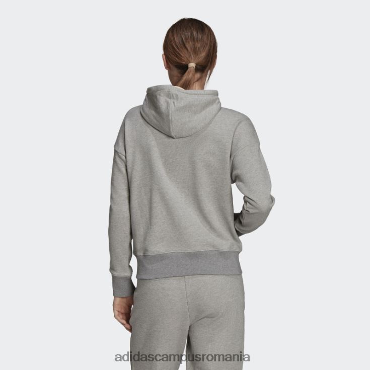 adidas campus romania hanorac cu fermoar complet pentru stadion, haine sportive de modă gri mediu femei gri mediu J266N22938
