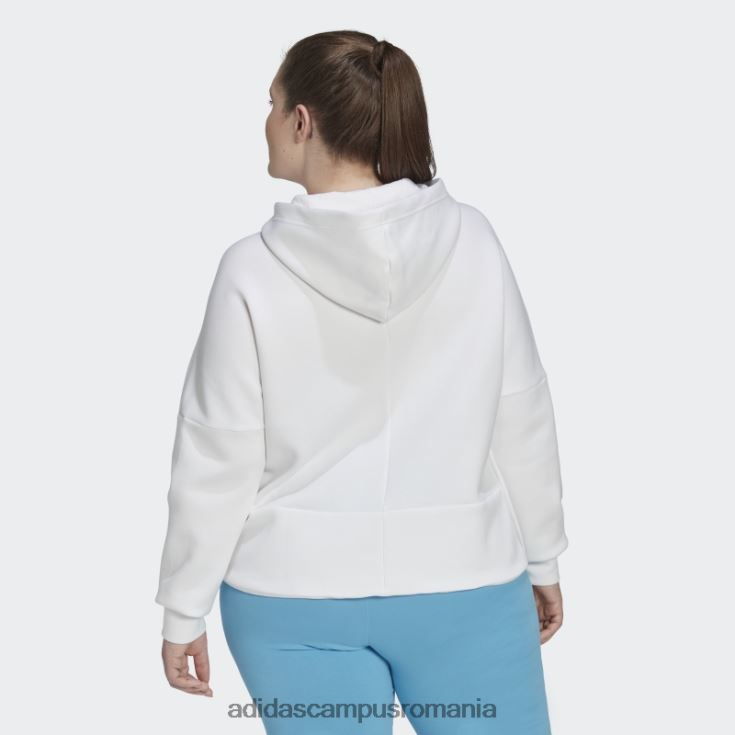 adidas campus romania hanorac cu fermoar complet slim fit (plus mărime) alb femei alb J266N210771