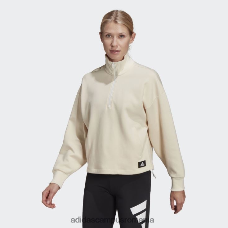 adidas campus romania hanorac cu fermoar sfert nevopsit cu icoane viitoare femei nevopsit J266N210534