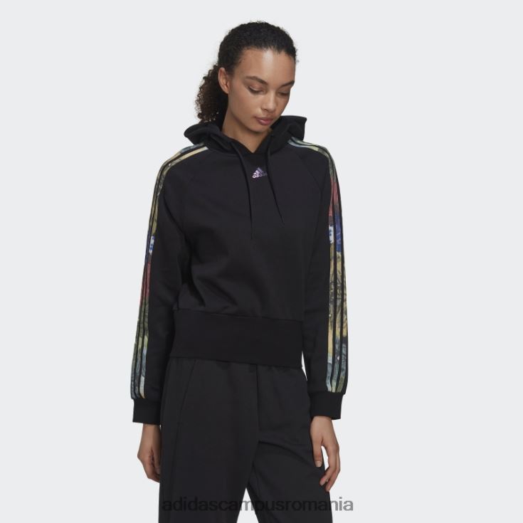 adidas campus romania hanorac cu imprimeu peste tot negru adidas femei negru/multicolor/violet met J266N210032