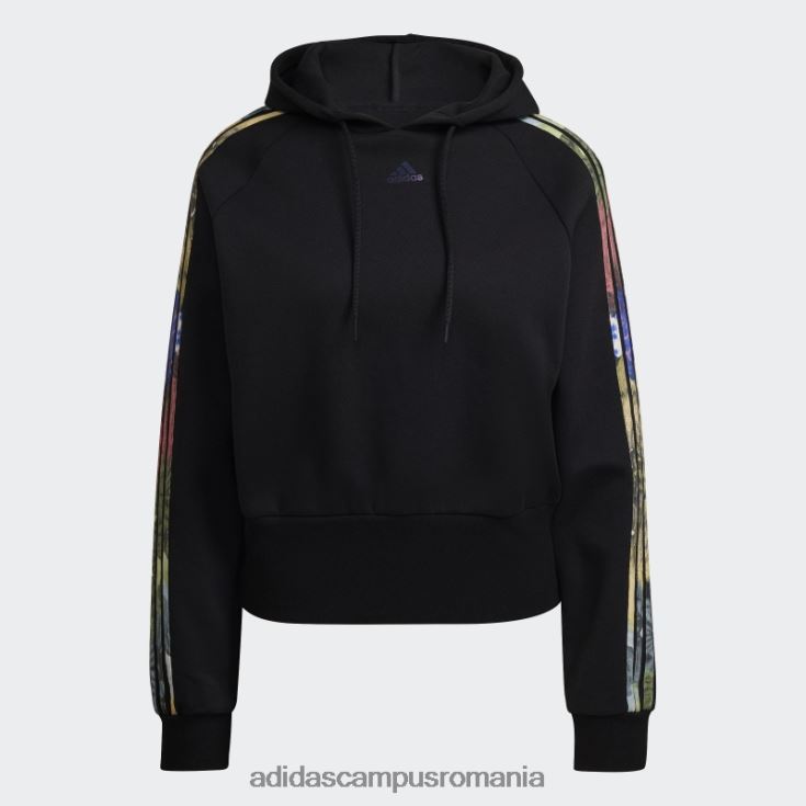 adidas campus romania hanorac cu imprimeu peste tot negru adidas femei negru/multicolor/violet met J266N210032