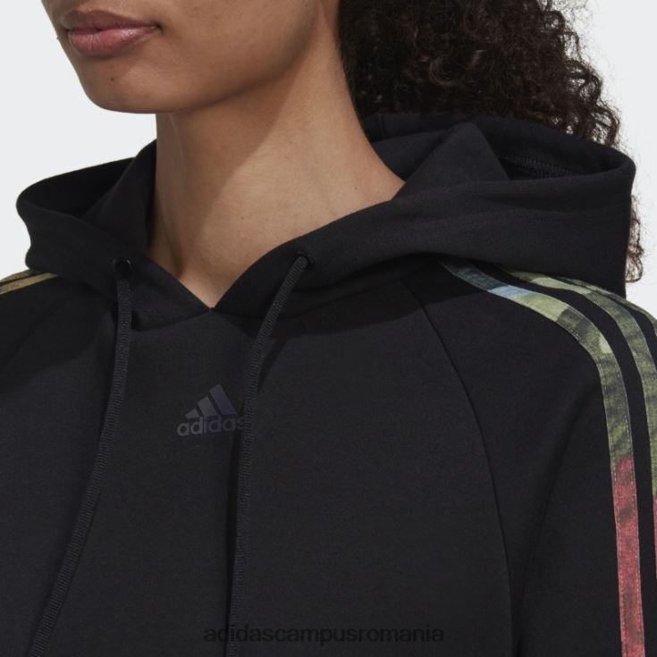 adidas campus romania hanorac cu imprimeu peste tot negru adidas femei negru/multicolor/violet met J266N210032