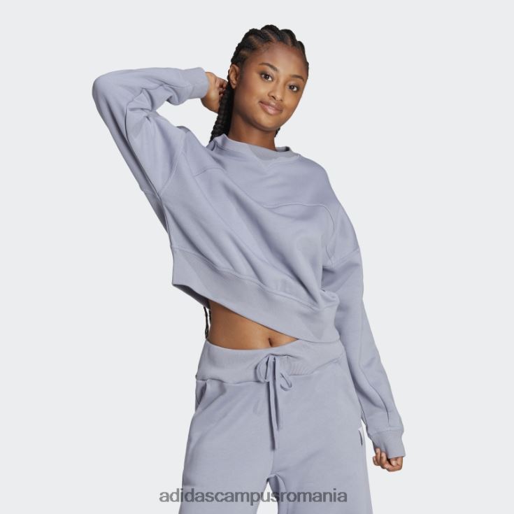 adidas campus romania hanorac din fleece lounge violet argintiu femei violet argintiu J266N29034