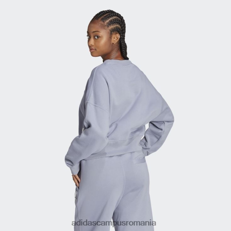adidas campus romania hanorac din fleece lounge violet argintiu femei violet argintiu J266N29034
