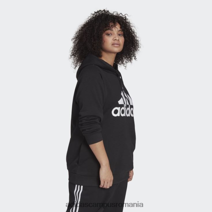 adidas campus romania hanorac din lână cu logo essentials (mărime plus) negru femei alb negru J266N210052
