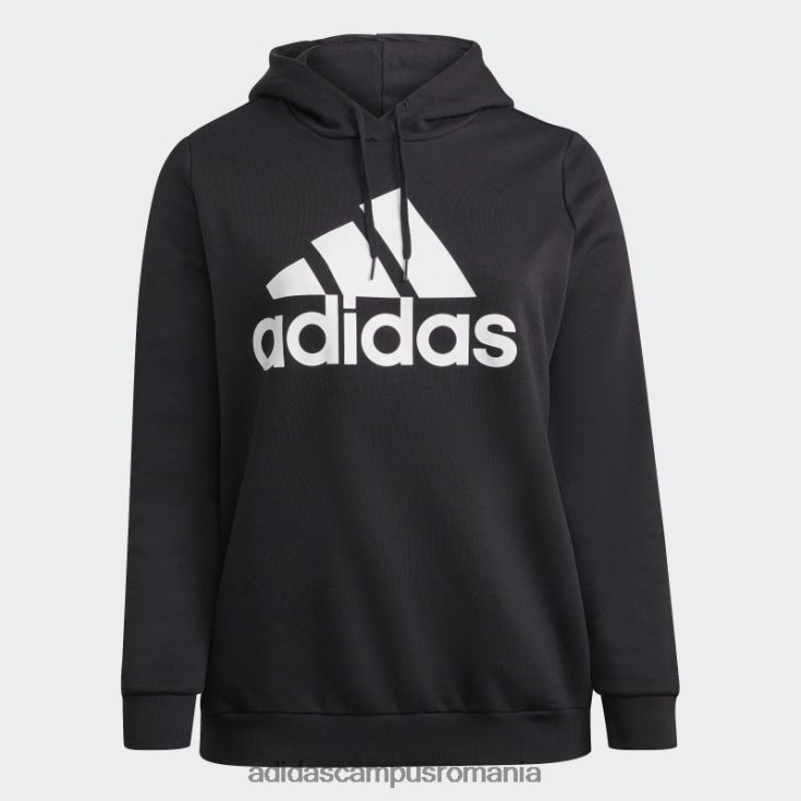 adidas campus romania hanorac din lână cu logo essentials (mărime plus) negru femei alb negru J266N210052