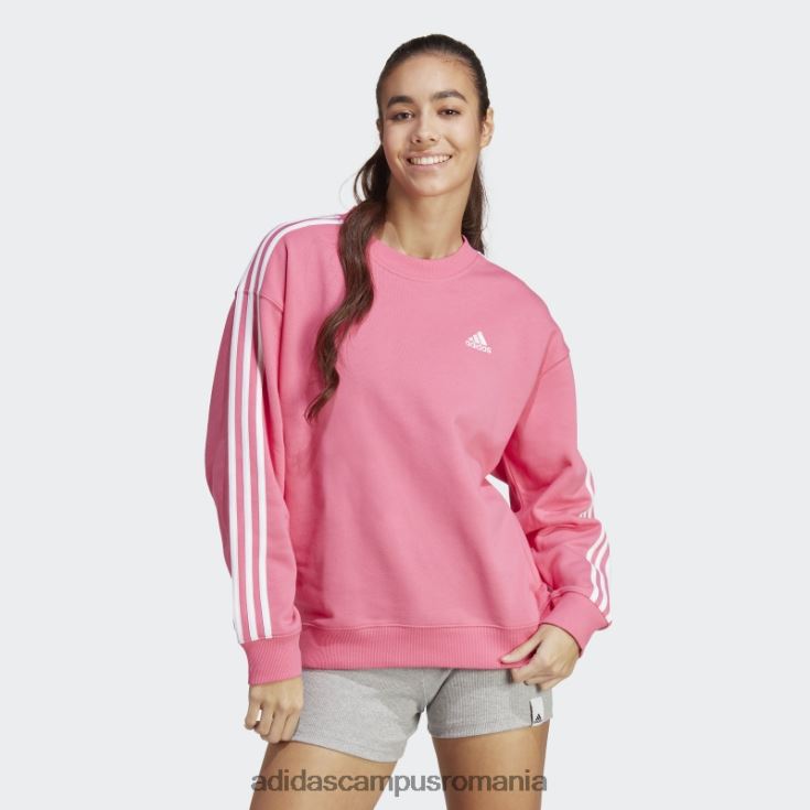 adidas campus romania hanorac essentials cu 3 dungi magenta femei magenta/alb J266N29919