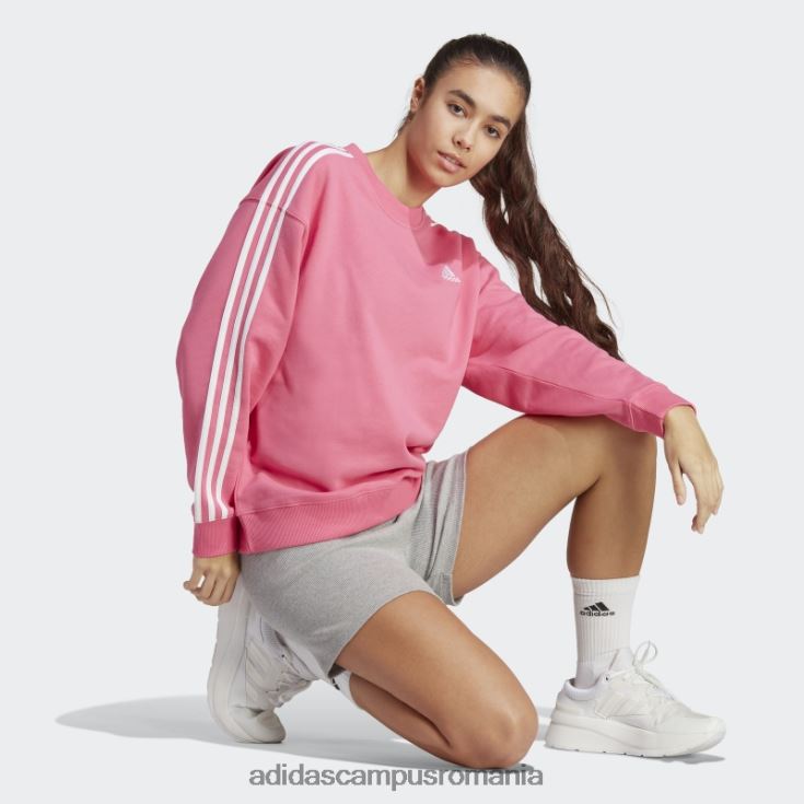adidas campus romania hanorac essentials cu 3 dungi magenta femei magenta/alb J266N29919