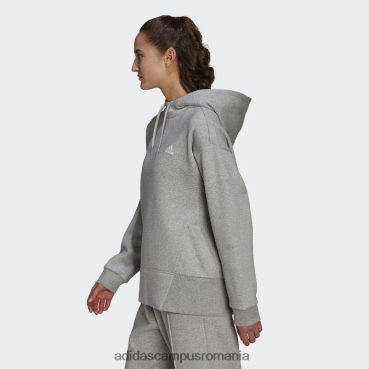 adidas campus romania hanorac essentials studio fleece gri mediu adidas femei gri mediu/alb J266N210332