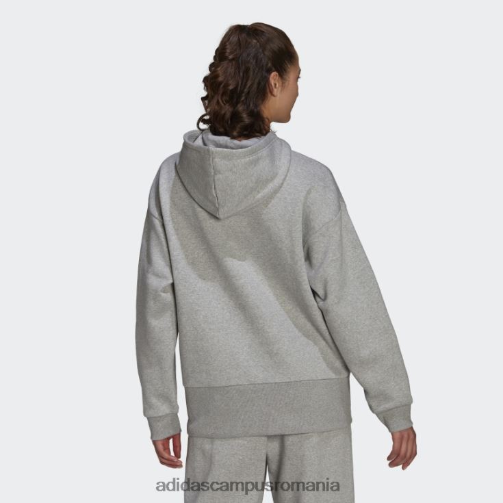 adidas campus romania hanorac essentials studio fleece gri mediu adidas femei gri mediu/alb J266N210332