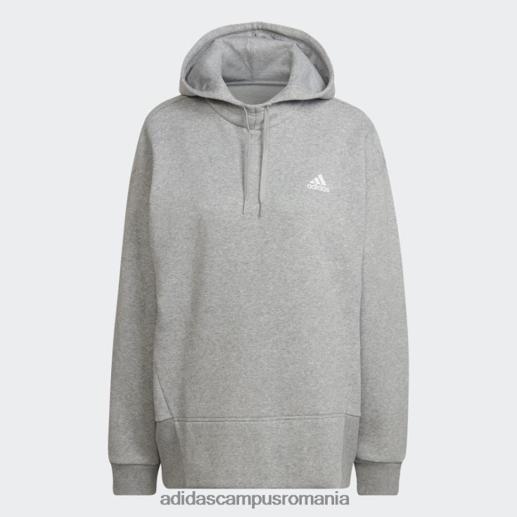 adidas campus romania hanorac essentials studio fleece gri mediu adidas femei gri mediu/alb J266N210332
