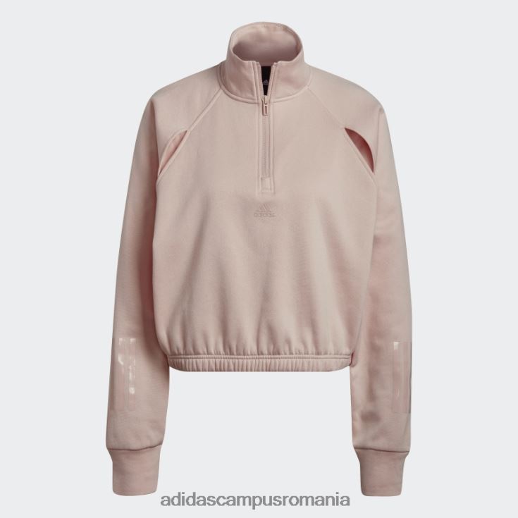 adidas campus romania hanorac hyperglam fleece roz vapor femei vapor roz J266N217563