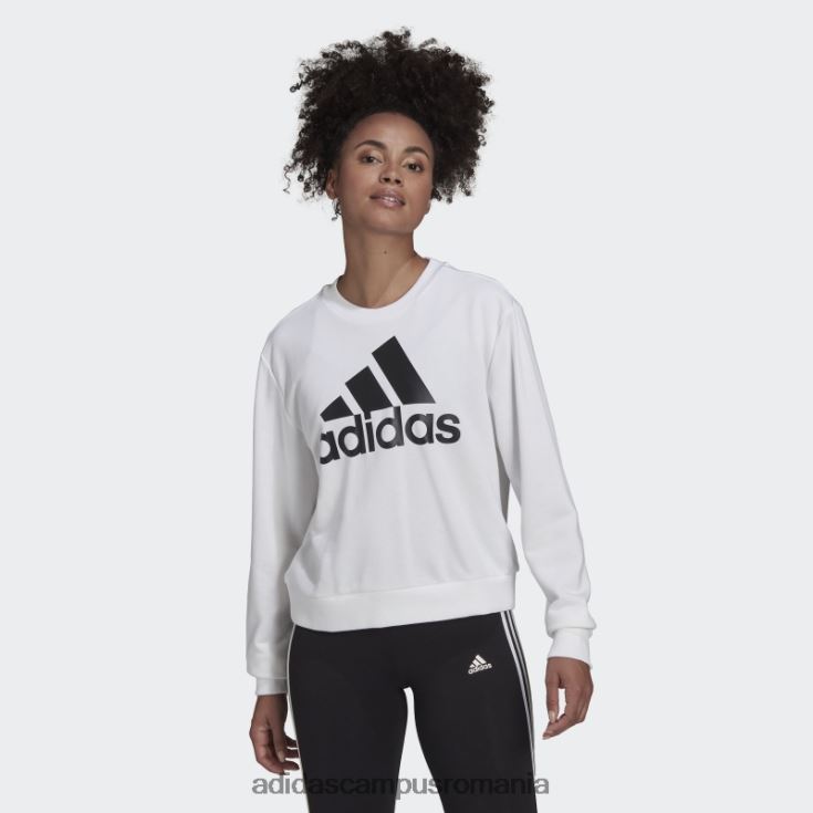 adidas campus romania hanorac largi cu logo essentials alb femei alb negru J266N28984