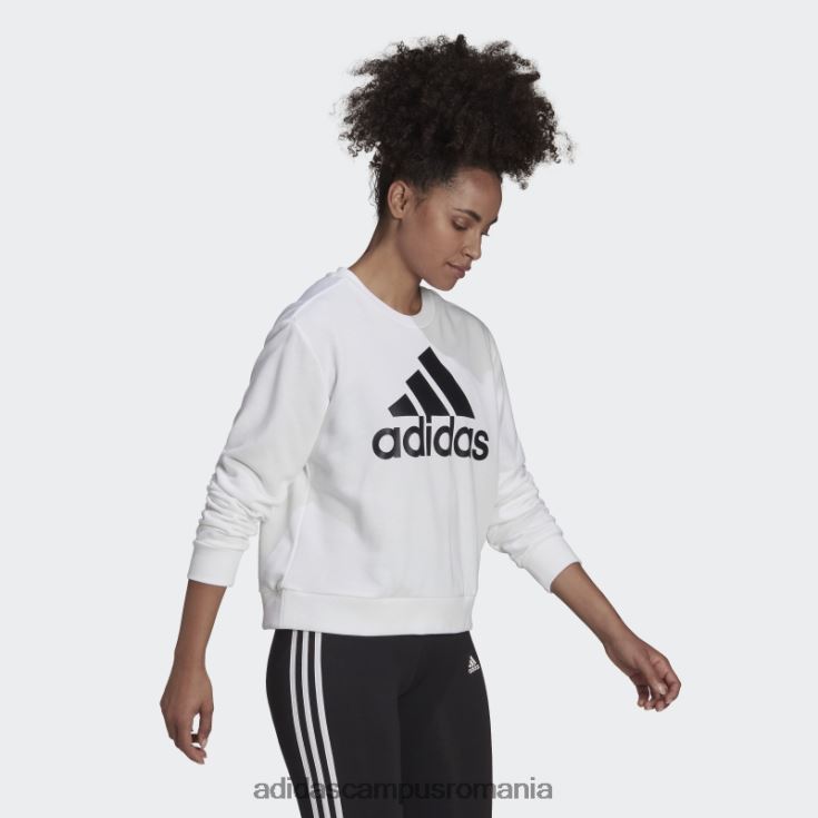 adidas campus romania hanorac largi cu logo essentials alb femei alb negru J266N28984