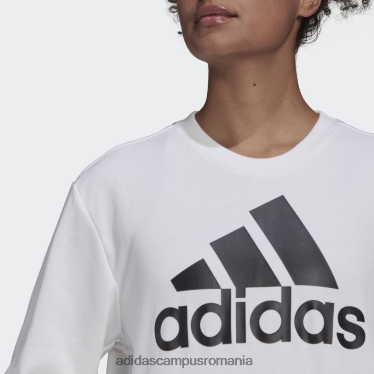 adidas campus romania hanorac largi cu logo essentials alb femei alb negru J266N28984