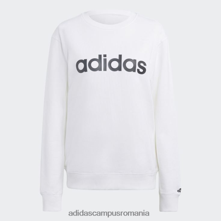 adidas campus romania hanorac liniar French Terry alb essentials femei alb negru J266N216979