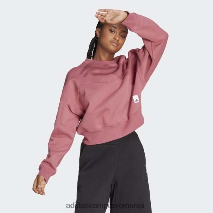 adidas campus romania hanorac lounge fleece roz adidas femei roz J266N29162