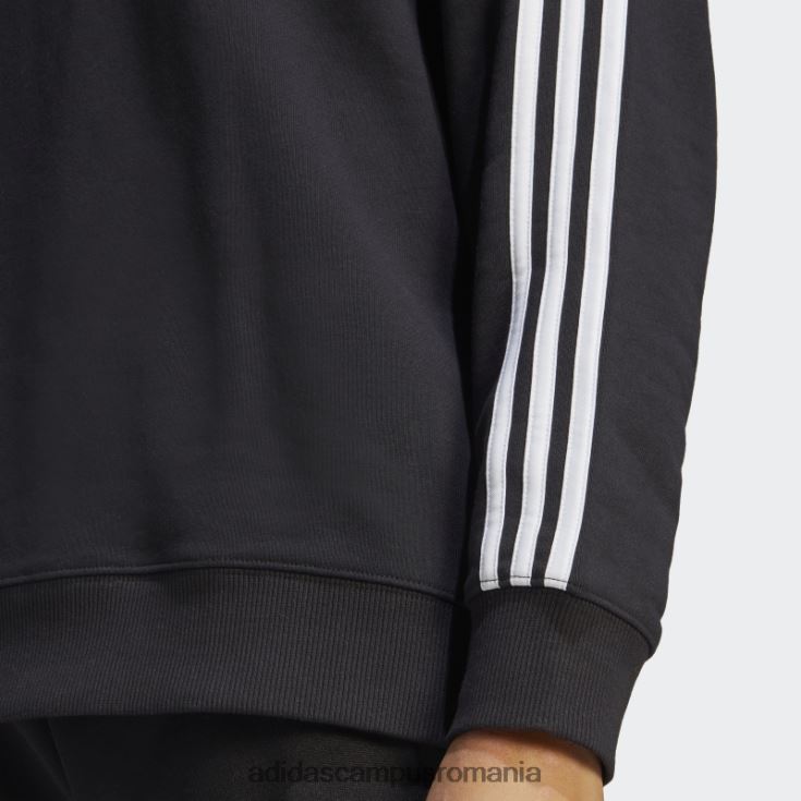 adidas campus romania hanorac negru cu 3 dungi essentials femei alb negru J266N216388