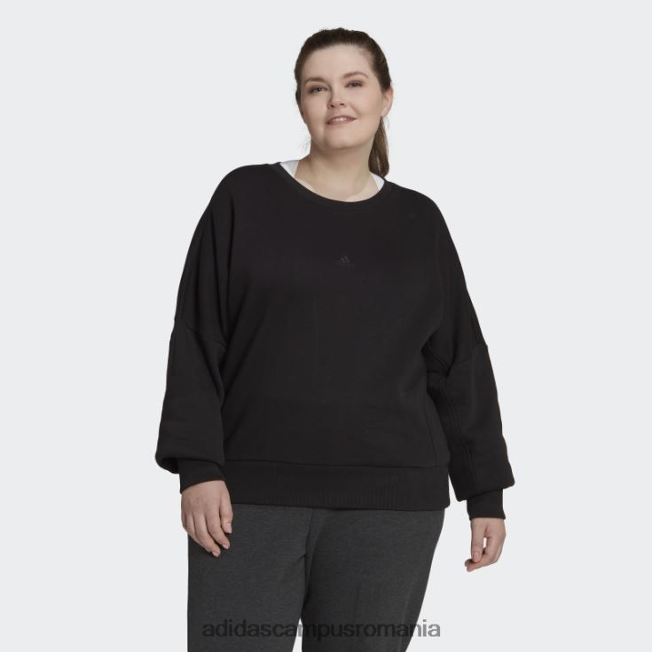 adidas campus romania hanorac negru din fleece all szn (mărime plus) femei negru J266N29077