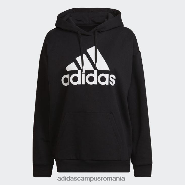 adidas campus romania hanorac negru din fleece cu logo boyfriend essentials femei negru J266N29124