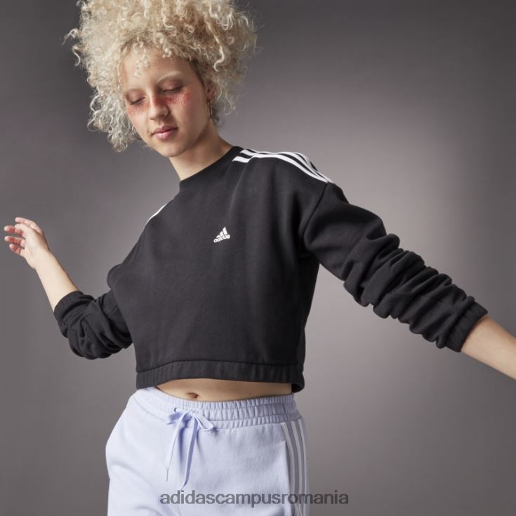 adidas campus romania hanorac negru hyperglam crop crew femei negru J266N23028