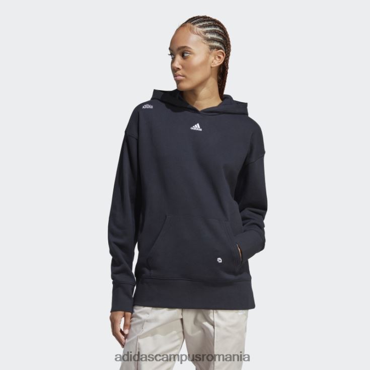 adidas campus romania hanorac negru relaxat, cu grafică inspirată de cristale vindecătoare femei alb negru J266N28980
