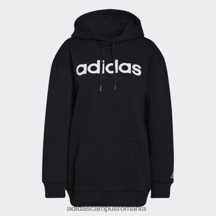 adidas campus romania hanorac oversize din fleece black essentials femei alb negru J266N210259