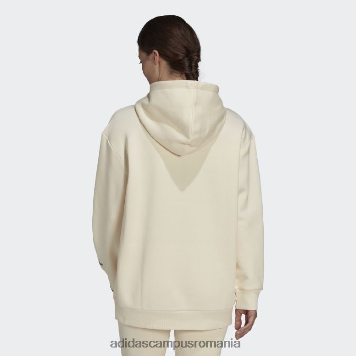 adidas campus romania hanorac oversize fleece essentials tentă ecru femei nuanță ecru/negru J266N210346