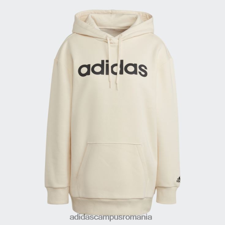adidas campus romania hanorac oversize fleece essentials tentă ecru femei nuanță ecru/negru J266N210346