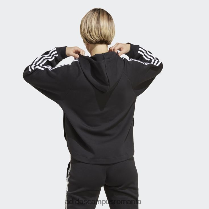 adidas campus romania hanorac peste cap de maternitate, negru femei alb negru J266N29146