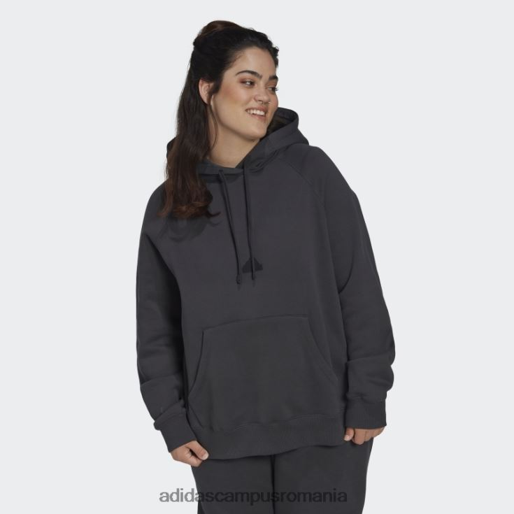 adidas campus romania hanorac supradimensionat cu gluga (plus size) carbon adidas femei carbon J266N22586